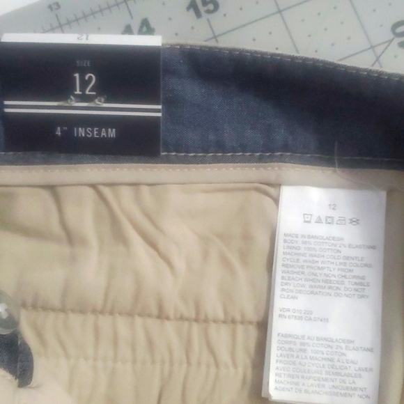 NWT NAUTICA 4" STRETCHV TWILL NAUTICAL SHORTS IN COLOR OATMEAL SZ 12 - Picture 8 of 10